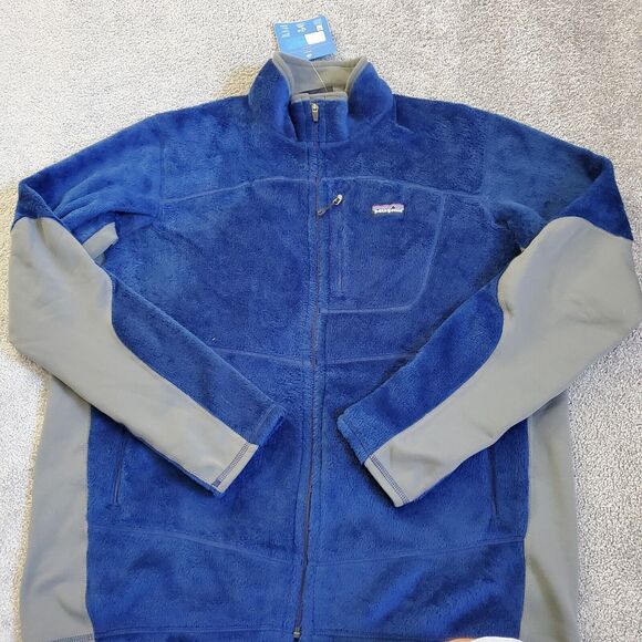 Patagonia Jacket Mens Extra Large Blue Gray fleece Regulator R2 Alpine Polartec - Picture 7 of 15